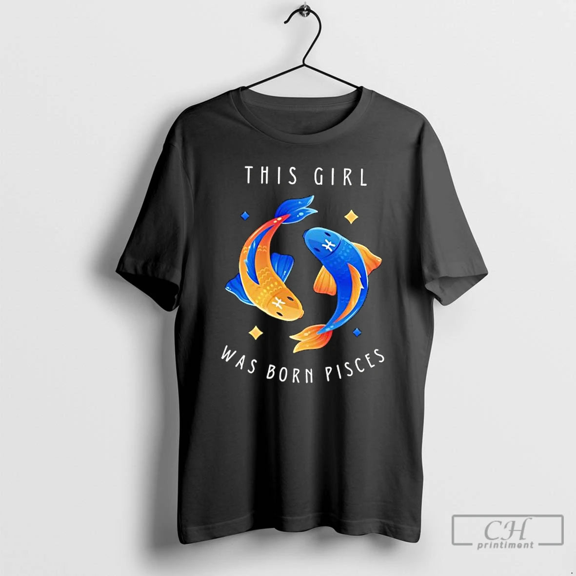 Classic This Girl Was Born Pisces Fishes