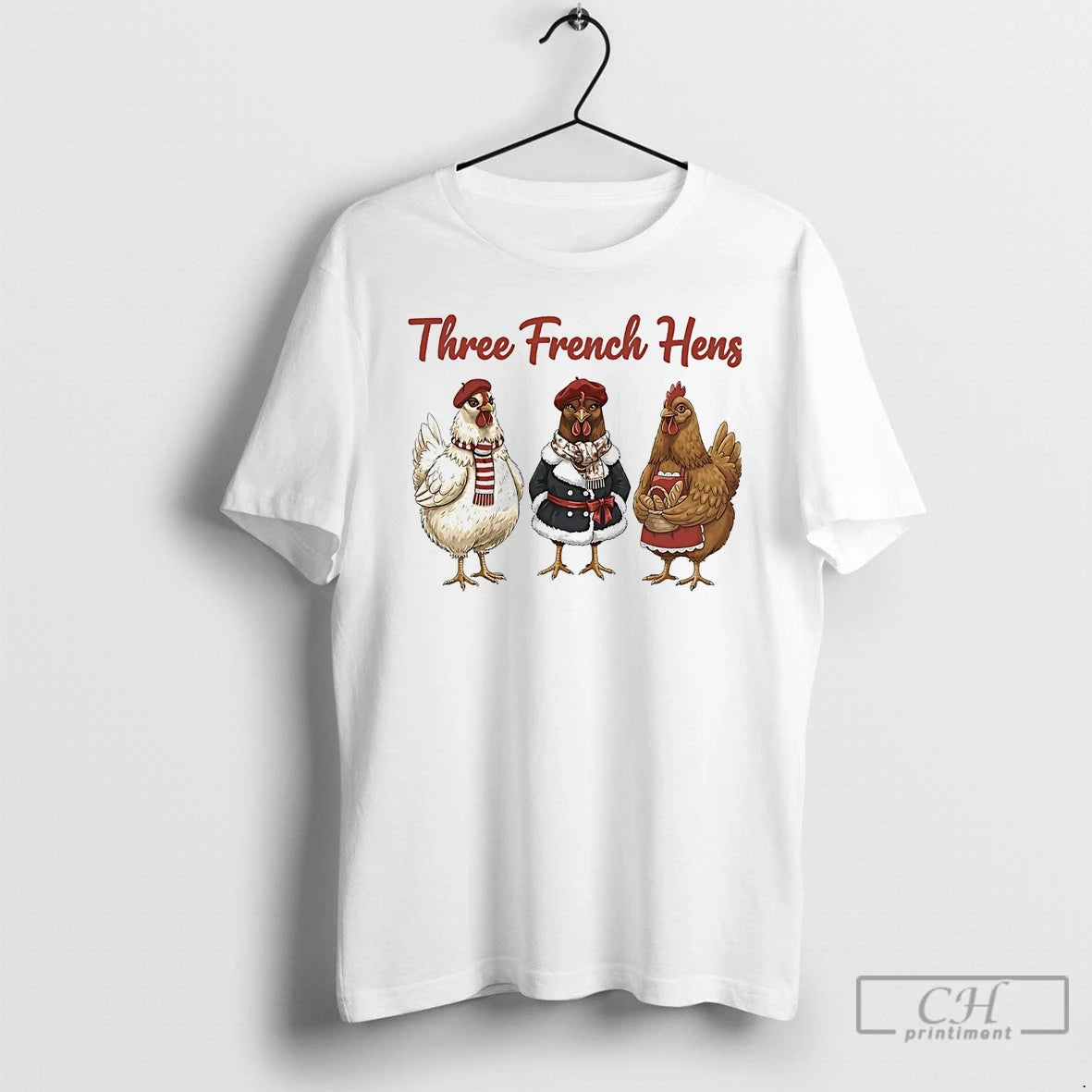 Classic Three French Hens Christmas