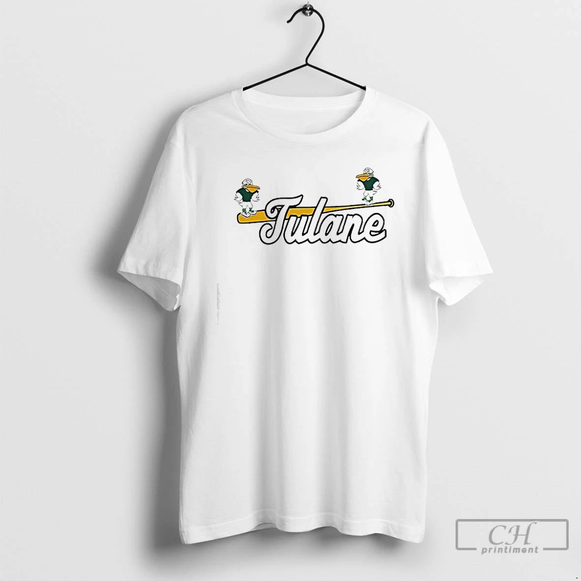 Classic Tulane Baseball Sluggerbird Mascot