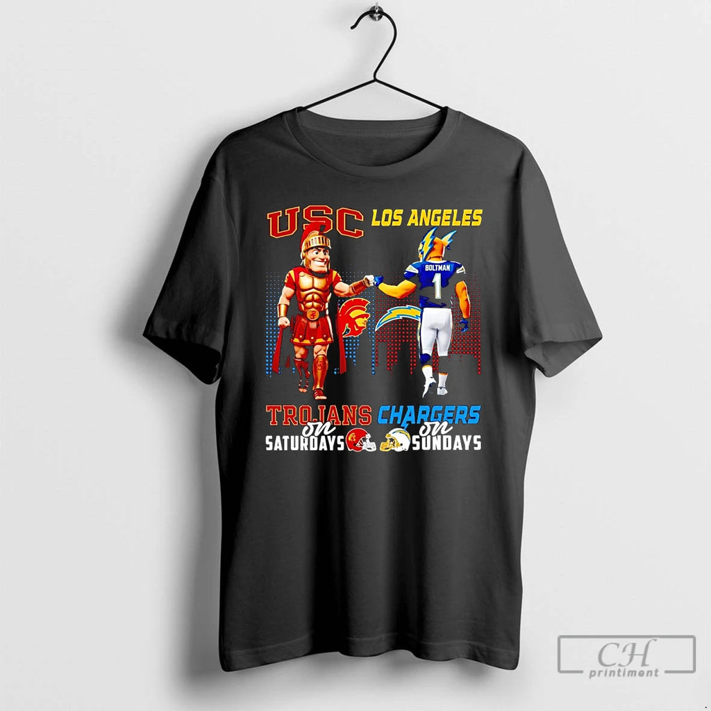 Classic Usc Trojans On Saturdays Los Angeles Chargers On Sundays Mascot