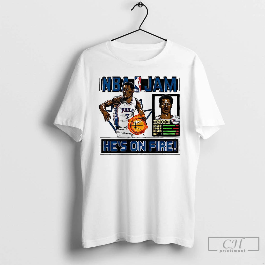 Classic V J Edgecombe Philadelphia 76ers Nba Jam Hes On Fire Classic Video Game