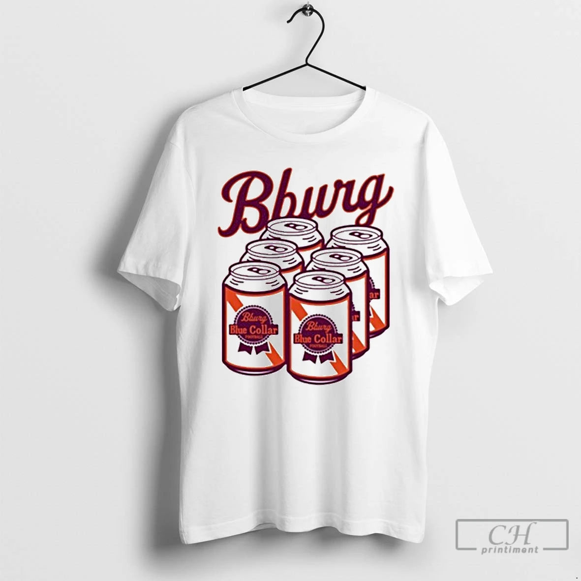 Classic Virginia Tech Hokies Blue Collar Bburg 6 Cans
