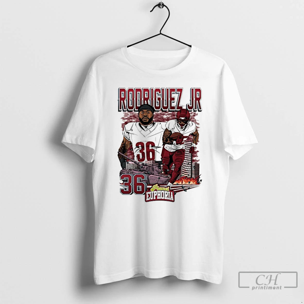 Classic Washington Commanders Chris Rodriguez Jr Player City Skyline