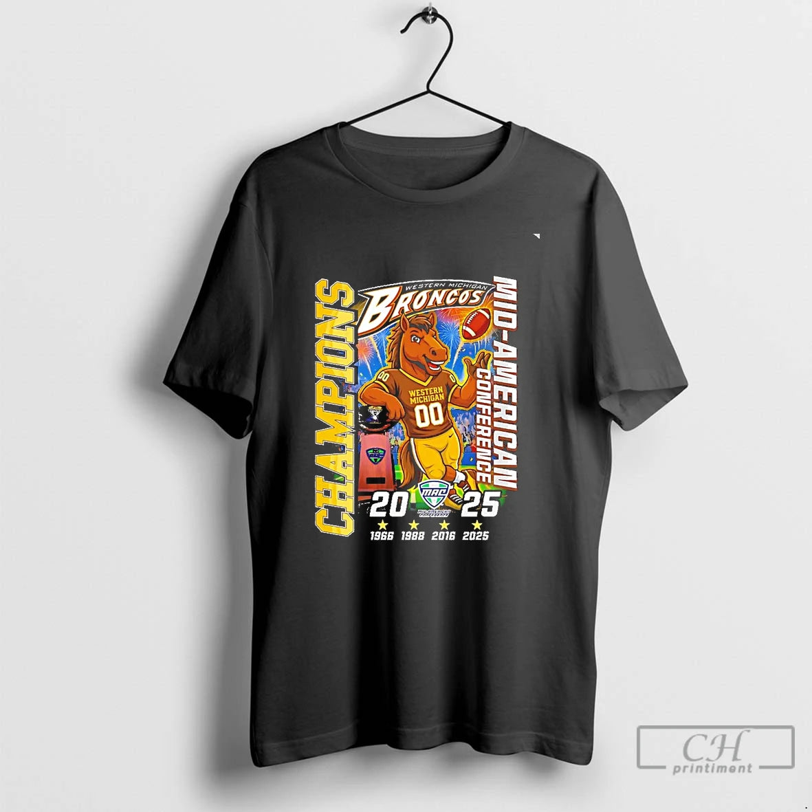 Classic Western Michigan Broncos 2025 3 Time Mac Champions Chriast