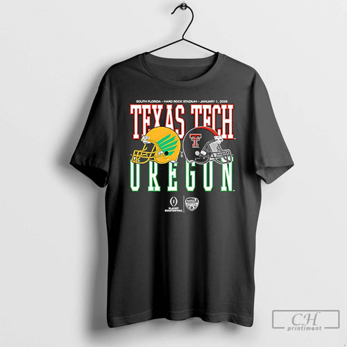 Classic Apital One Orange Bowl 2026 Oregon Vs Texas Tech Helmet Matchup T Shirts Sweater