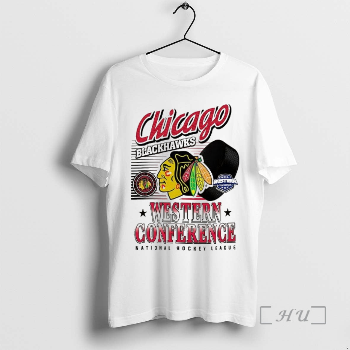 New Chicago Blackhawks Nhl Wastern Conference Logo And Ball