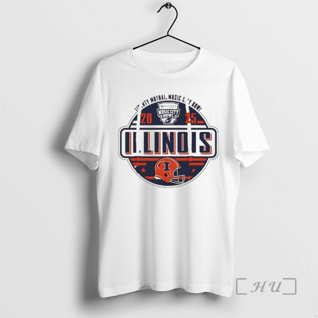 New Illinois Football 2025 Music City Bowl Logo