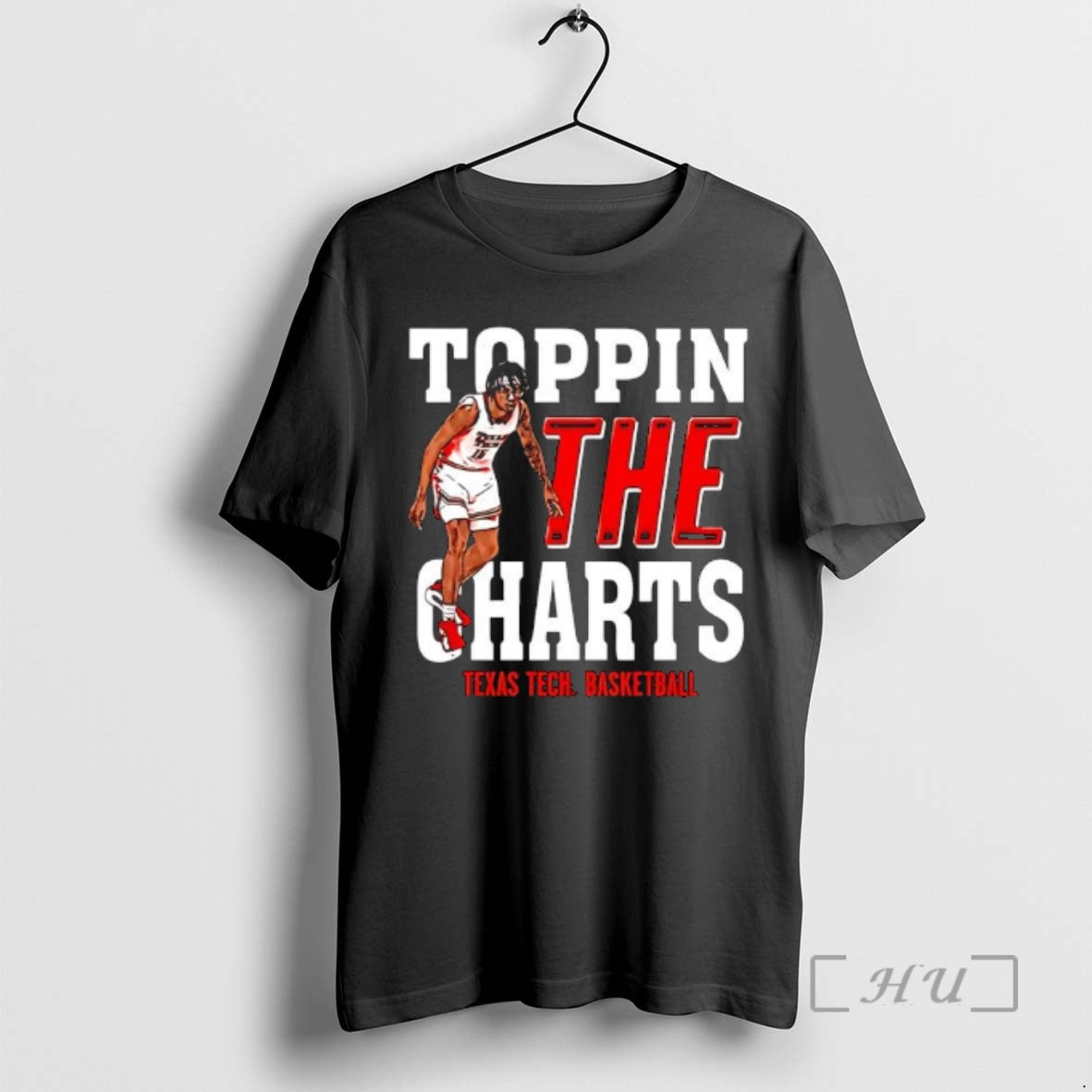 New Jt Toppin Texas Tech Red Raiders Basketball Toppin The Charts Player Premium T Shirts