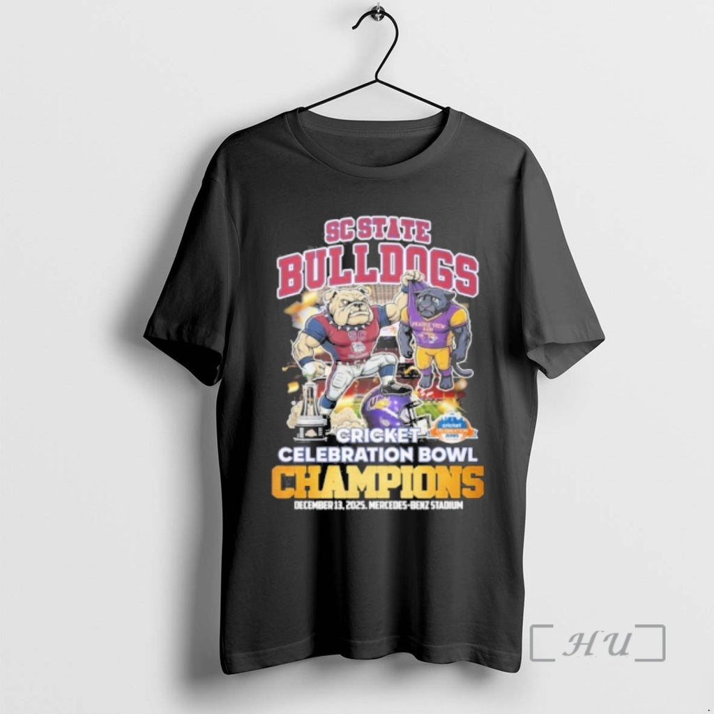 New Sc State Bulldogs Beat Prairie View Am Mascot Celebration Bowl Champions Premium T Shirts