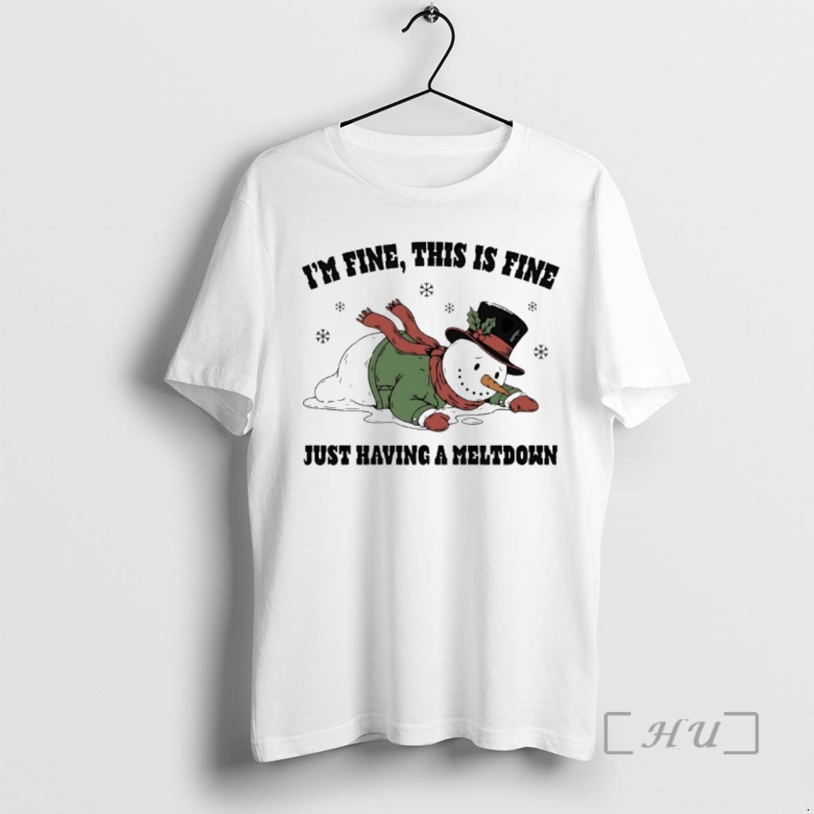 New Snowman Im Fine This Is Fine Just Having A Meltdown Premium T Shirts Sweater