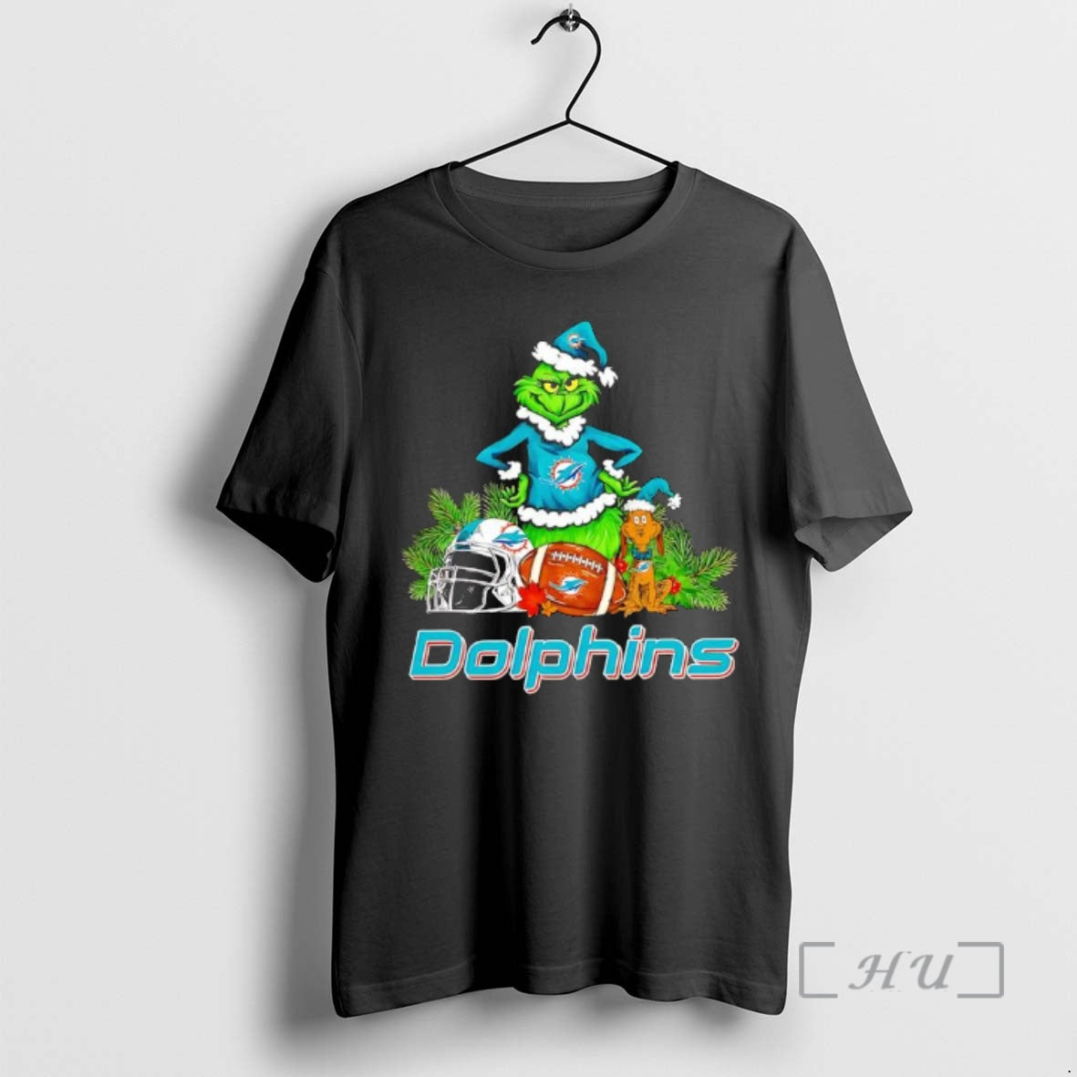 New The Grinch And Max Miami Dolphins Christmas Helmet Items