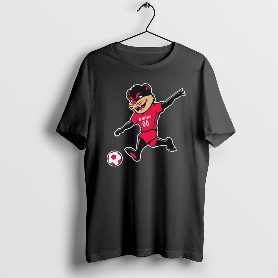 Official 2025 Cincinnati Bearcats Mascot Playing Soccer