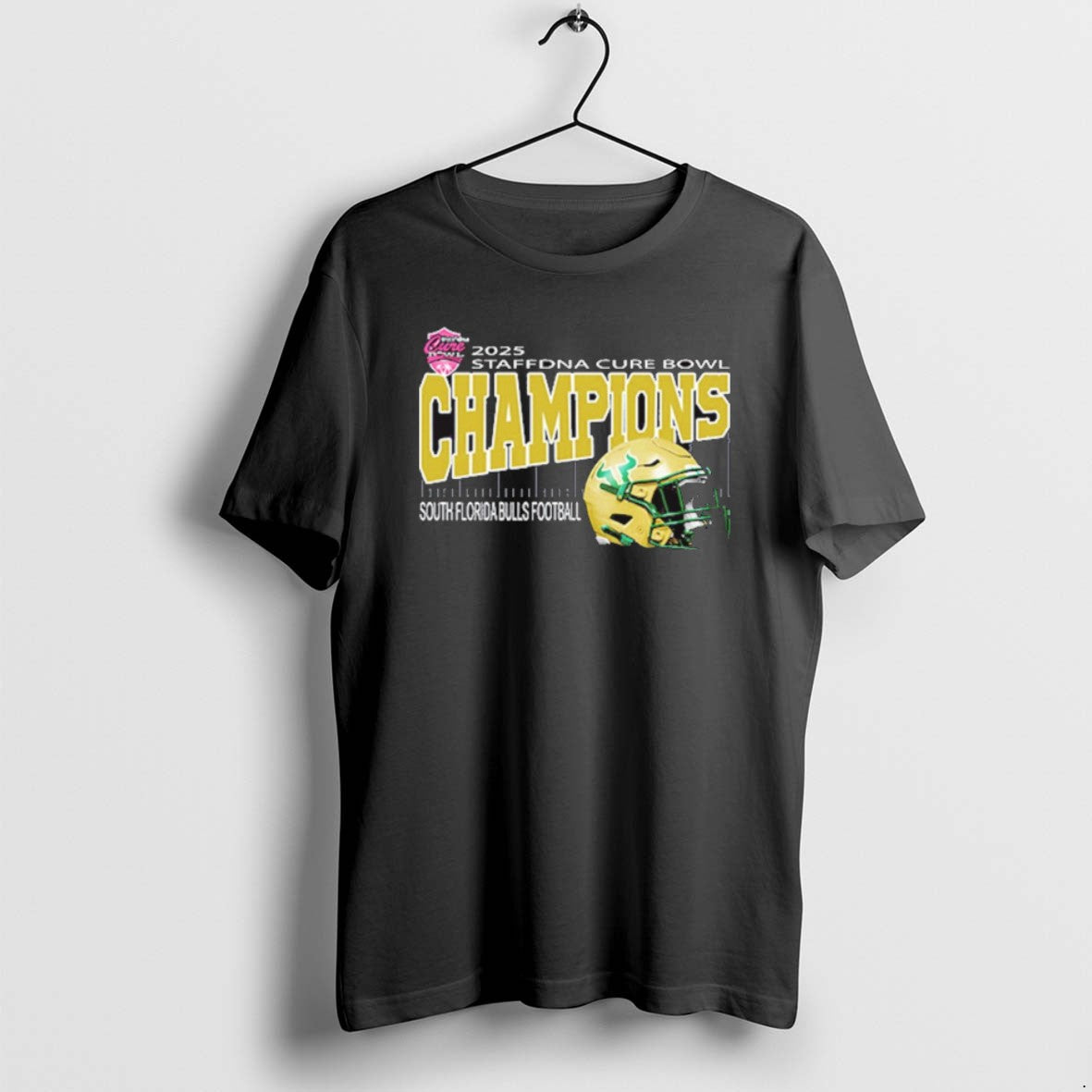 Official 2025 Staffdna Cure Bowl South Florida Bulls Football Are Champions Helmet Camping World Stadium