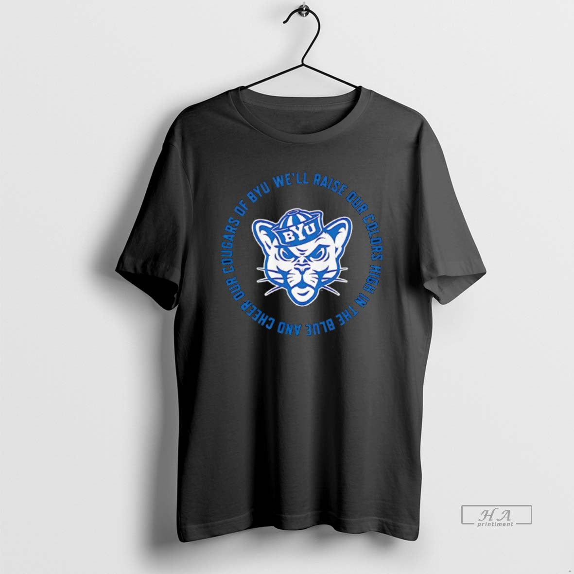 Official Byu Cougars Well Raise Our Colors High In The Blue And Cheer Our Cougars