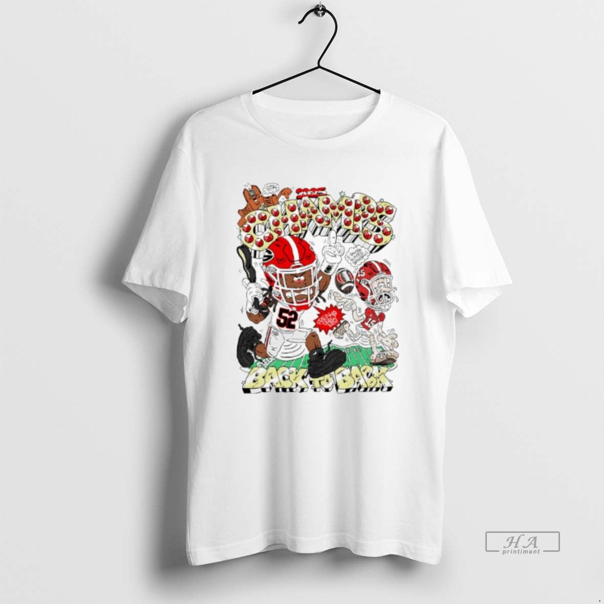 Official Champs Georgia Bulldogs Football Teams Back To Back Graphic