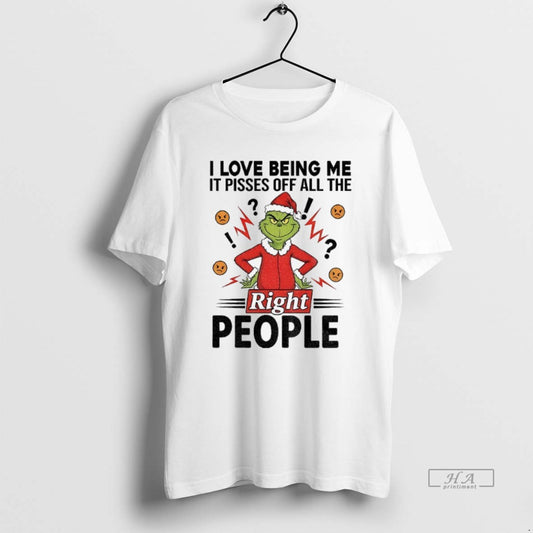 Official Grinch I Love Being Me It Pisses Off All The Right People Merry Christmas