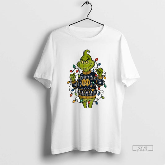 Official Grinch Santa Notre Dame Fighting Irish Football Christmas 2025