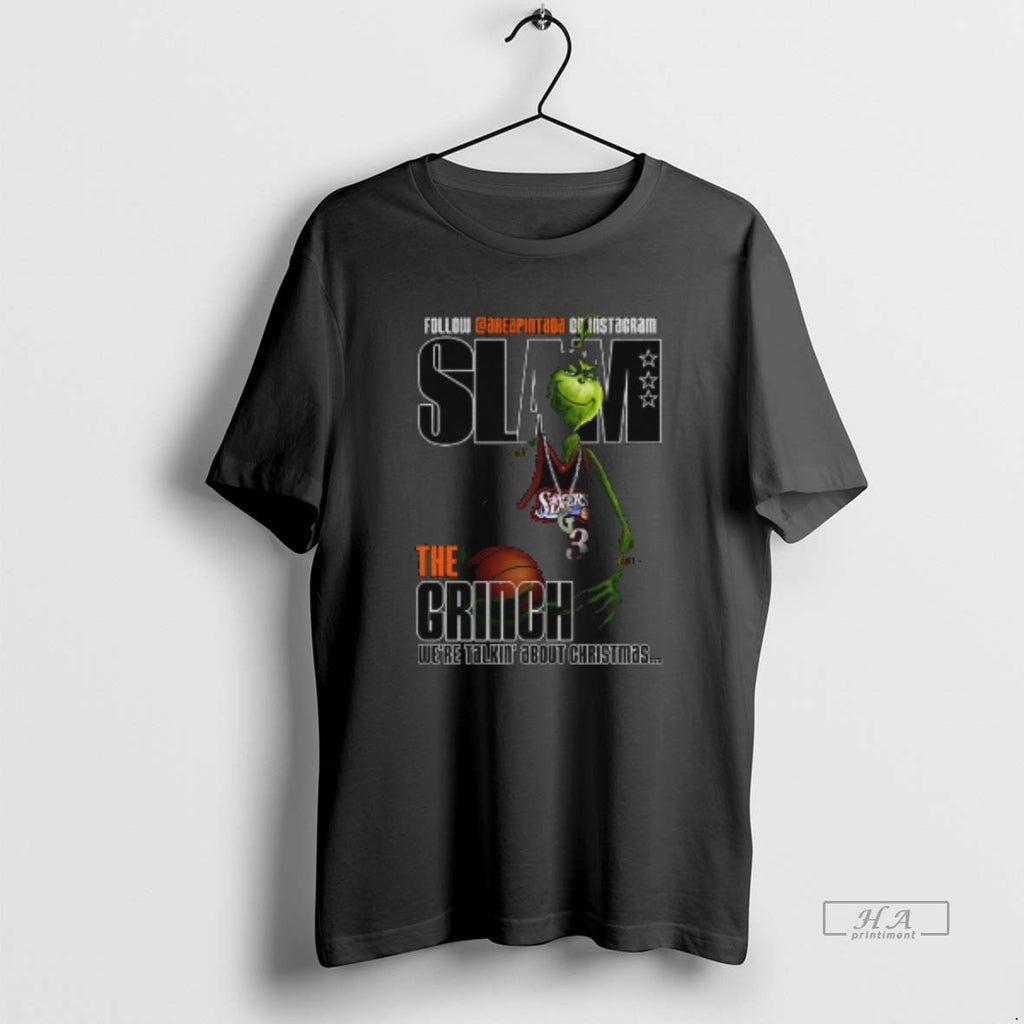 Official Grinch X Allen Iverson Philadelphia 76ers Basketball Slam The Grinch Were Talkin About Christmas