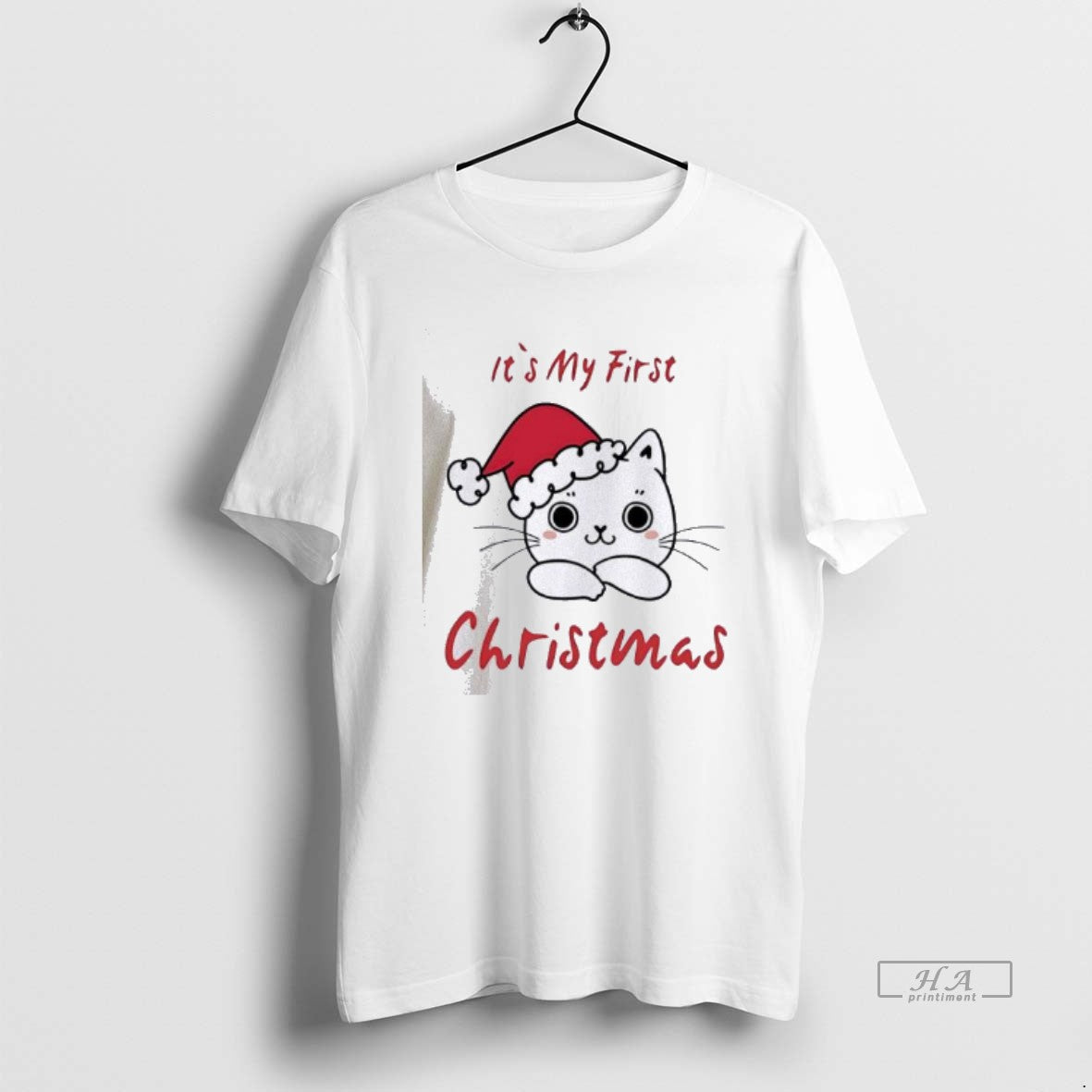 Official Its My First Christmas Cute Cat