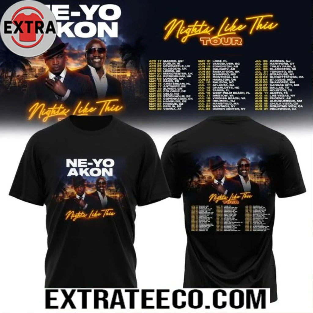 Official Ne-Yo Akon Nights Like Tour 2026 Tee Unisex T-shirt, Sweatshirt, Hoodie (1)