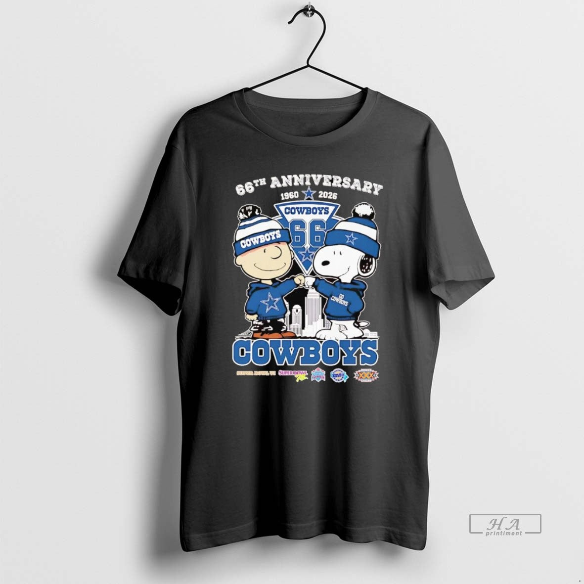 Official Peanuts 66th Anniversary 1960 2026 Dallas Cowboys