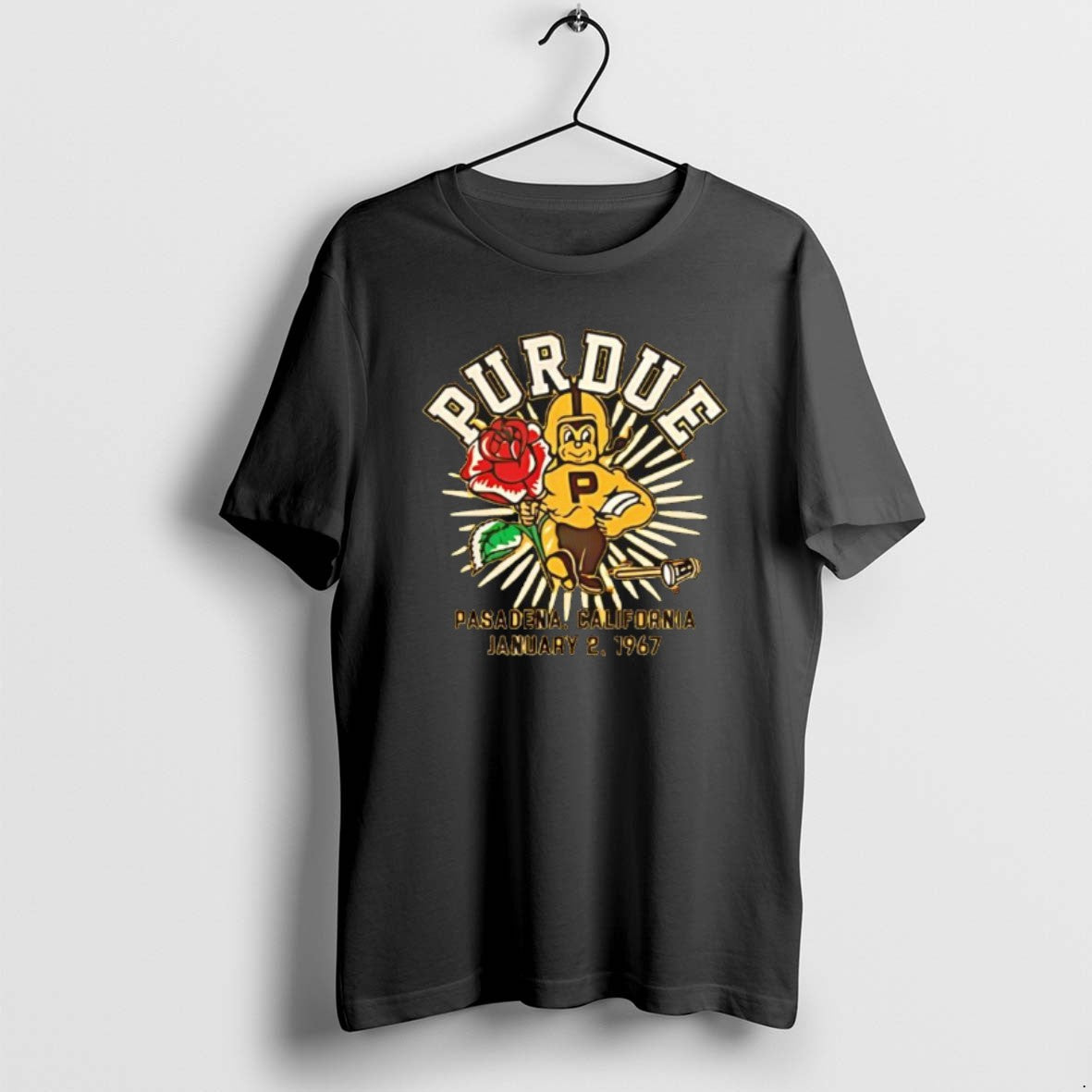 Official Purdue Boilermakers Gold Homefield Football 1967 Rose Bowl Pasadena California January 2nd 1967