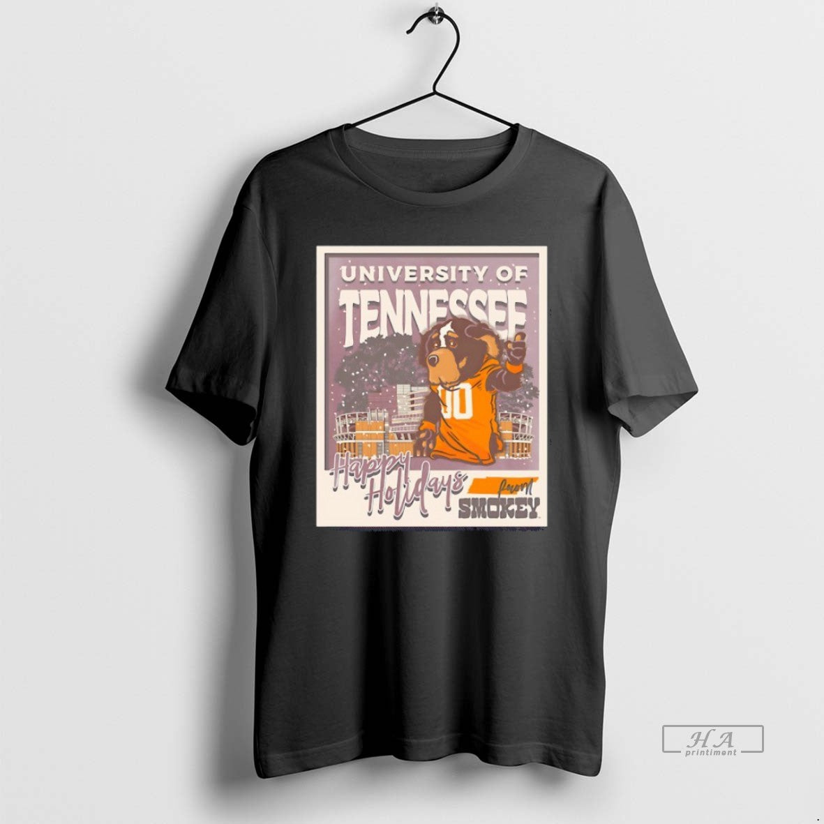 Official Tennessee Volunteers Happy Holidays From Smokey Snowy Mascot