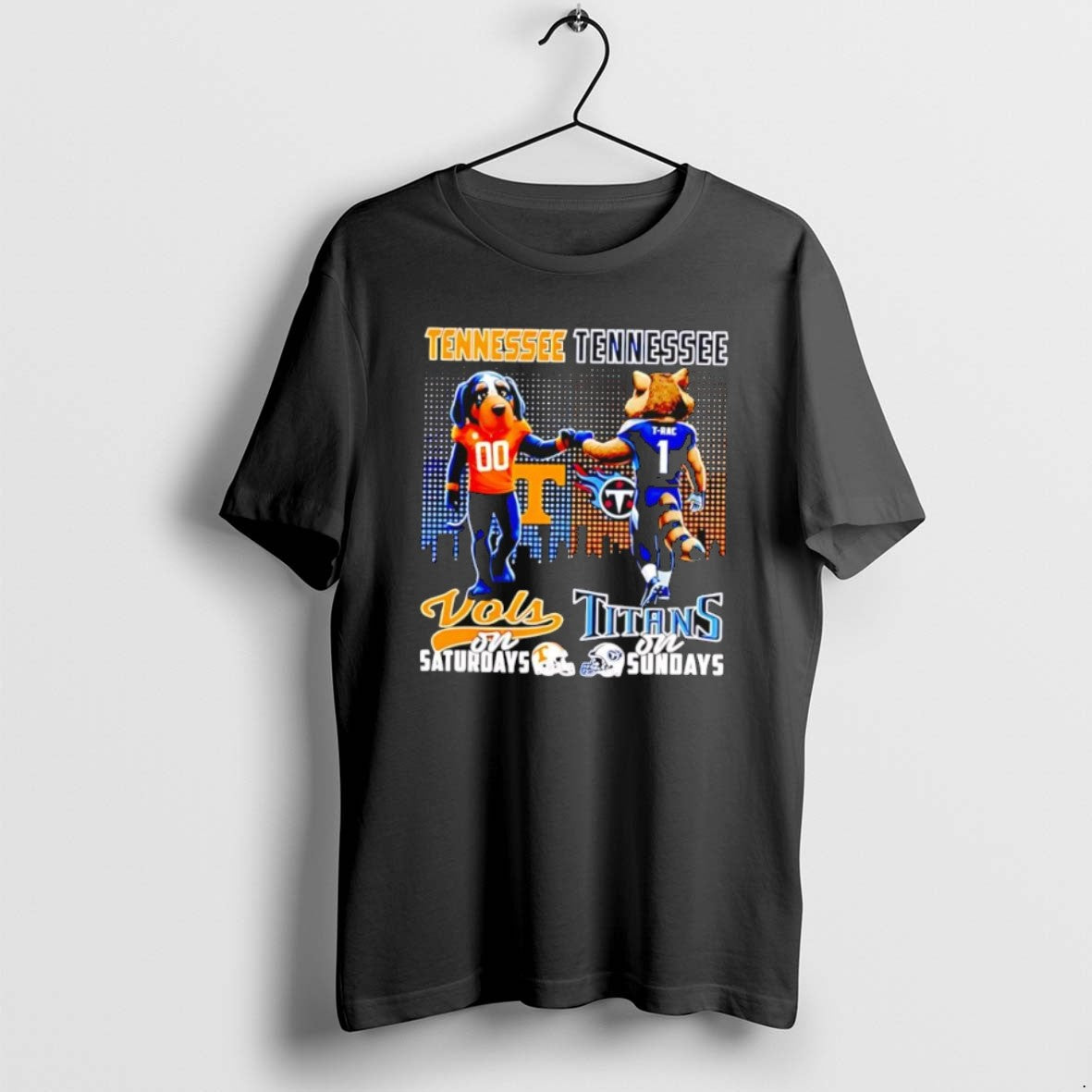 Official Tennessee Volunteers On Saturdays Vs Tennessee Titans On Sundays Mascot City Skyline