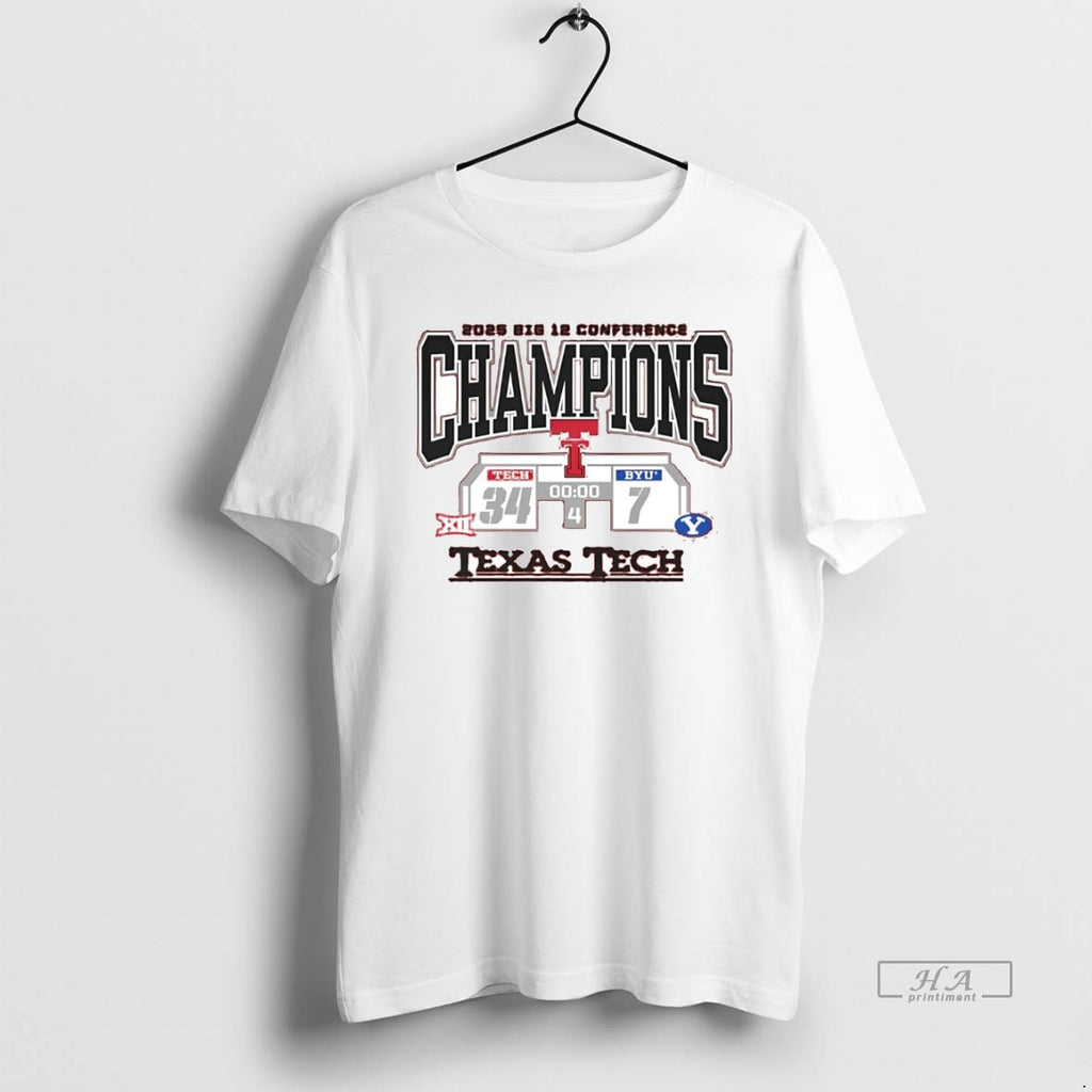 Official Texas Tech Red Raiders Vs Byu Cougars Big 12 Conference Champions Score 2025