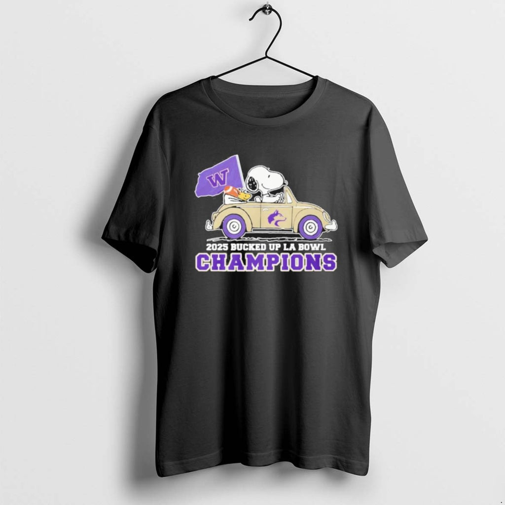 Official The Peanuts Driving Car X Washington Huskies La Bowl Champions