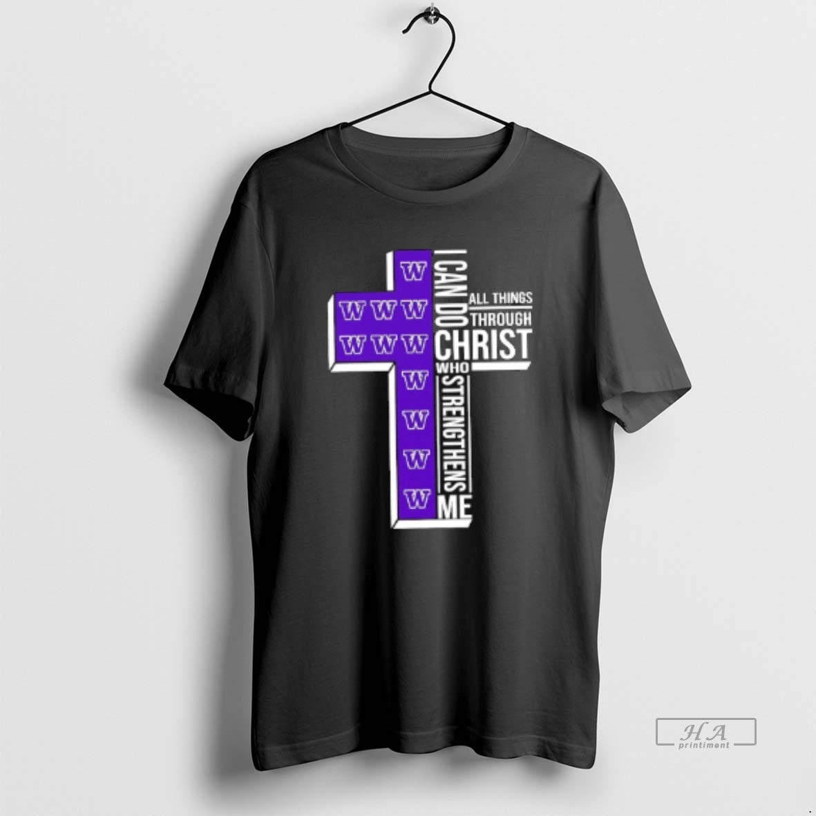 Official Washington Huskies Womens Basketball I Can All Things Do Through Christ Who Strengthens Me