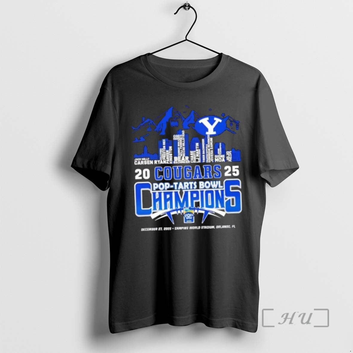 Officials 2025 Pop Tarts Bowl Champions Byu Cougars Camping World Stadium All Names City Skyline