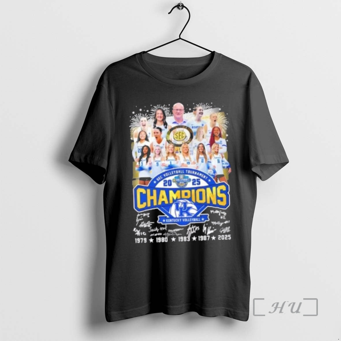 Officials 2025 Sec Volleyball Tournament Champions Kentucky Wildcats All Players Signatures Premium T Shirts Sweater