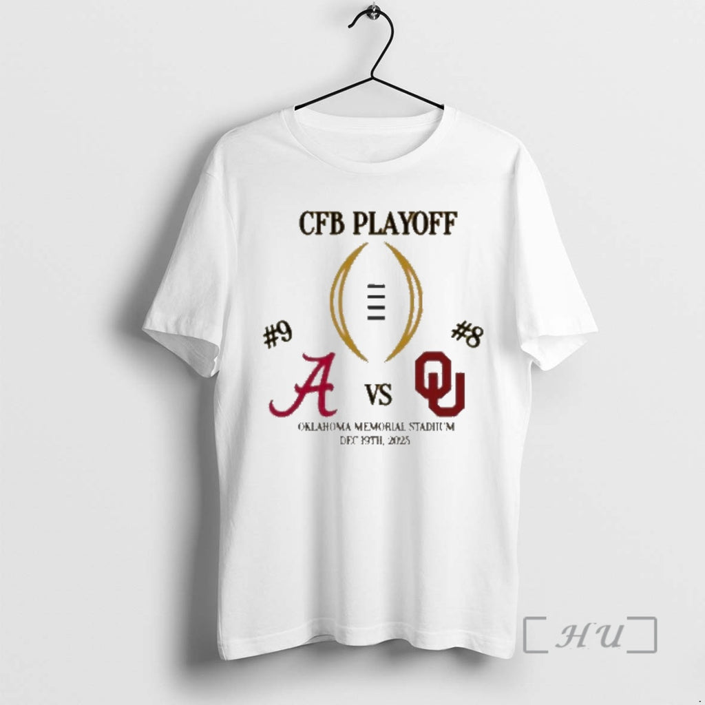 Officials Alabama Vs Oklahoma Cfp Playoffs Oklahoma Memorial Stadium Dec 19th 2025 Premium T Shirts