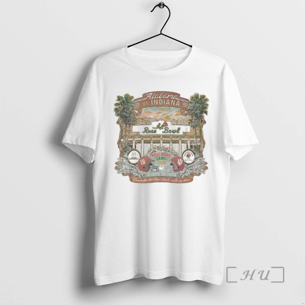 Officials Alabama Vs Indiana Rose Bowl 2026 Playoff Quarterfianl Rose Bowl Game Premium T Shirts