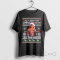 Officials All I Want For Christmas Is Justin Bieber Ugly Christmas Premium T Shirts Sweater