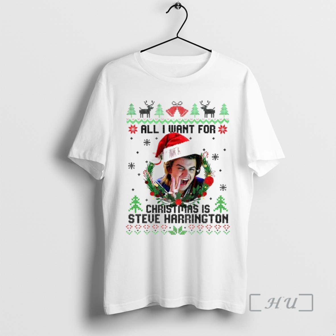 Officials All I Want For Christmas Is Steve Harrington Merry Xmas Premium T Shirts Sweater