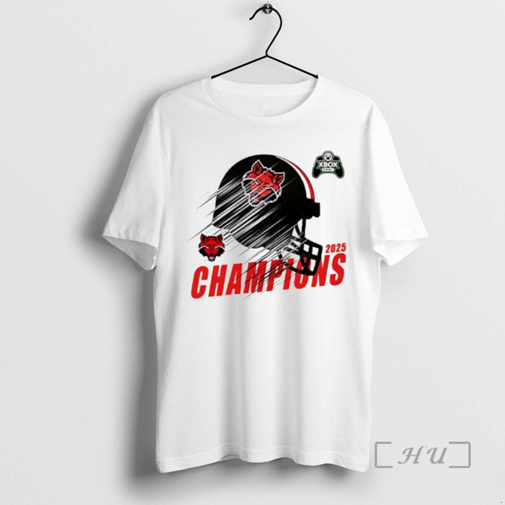 Officials Arkansas State Red Wolves Xbox Bowl Champions 2025 Football Helmet Premium T Shirts Sweater