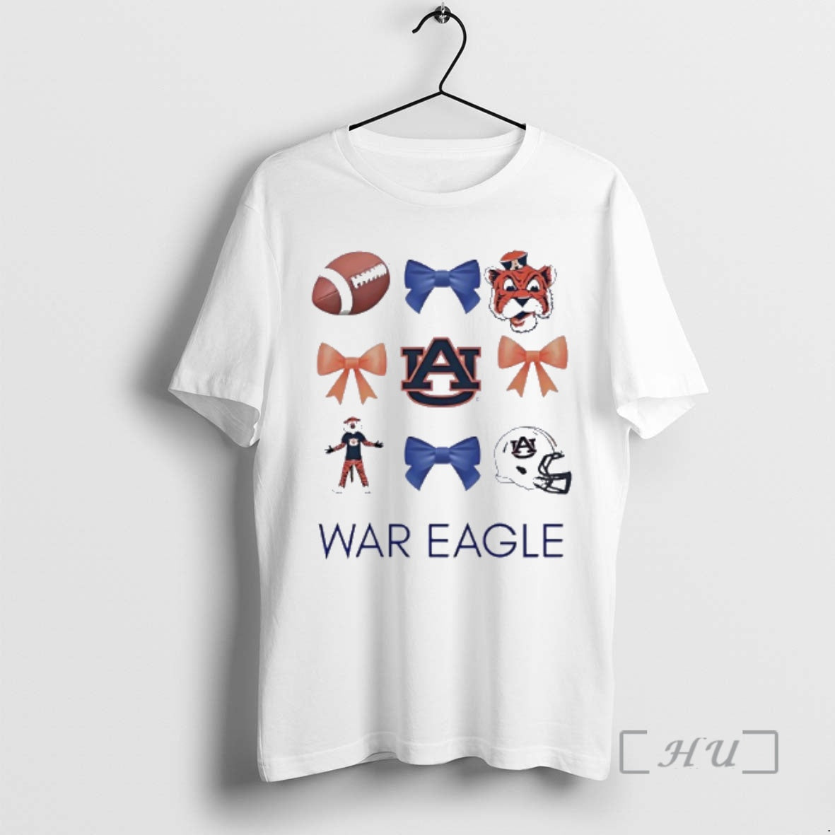 Officials Auburn Tigers War Eagle Bow And Mastcot And Helmet Football Premium T Shirts Sweater