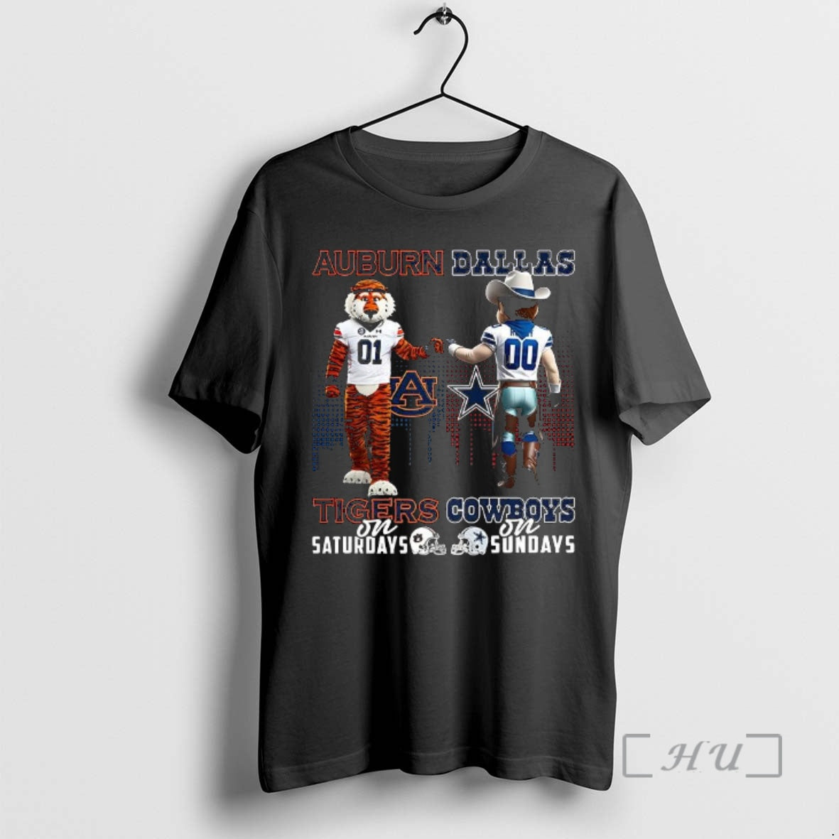 Officials Auburn Tigers On Saturdays Vs Dallas Cowboys On Sundays Mascot Premium T Shirts Sweater