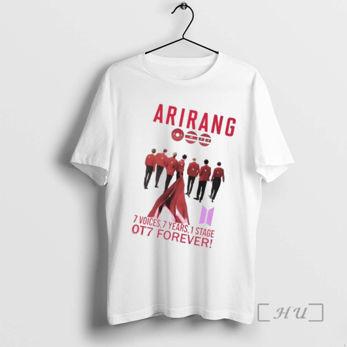 Officials Bts Arirang 7 Voices 7 Years 1 Stage Ot7 Forever Signatures Premium T Shirts