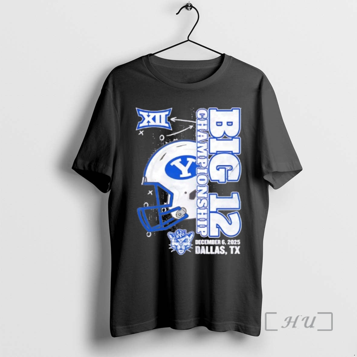 Officials Byu Cougars 2025 Big 12 Football Championship Vertical Helmet