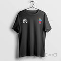 Officials Bad Bunny X New York Yankees Logo Double Sided Graphic Premium T Shirts Sweater