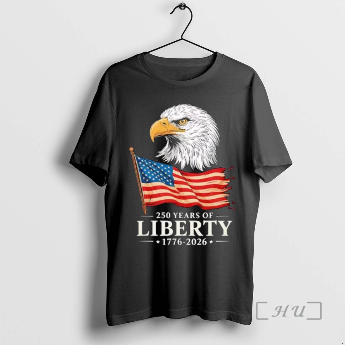 Officials Bald Eagle And American Flag 250 Years Of Liberty 1776 2026 Graphic Premium