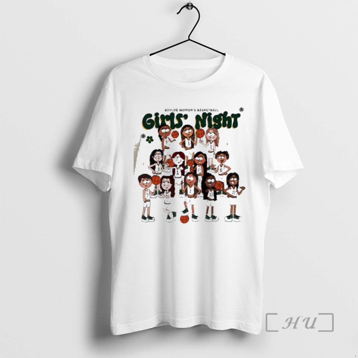 Officials Baylor Womens Basketball Girls Night Caricature Team Players