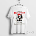 Officials Black Cat I Work At Honeywell Its Fine Everything Is Fine Christmas Lights Premium