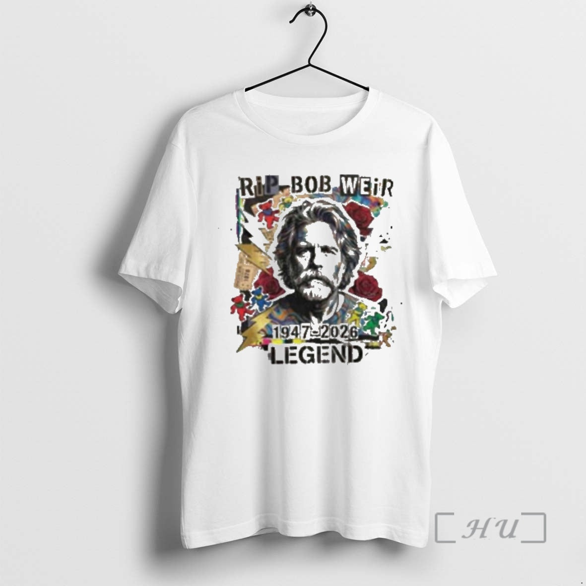 Officials Bob Weir Rip Memorial Tribute 1947 2026 Grateful Dead Dancing Bears Roses Premium