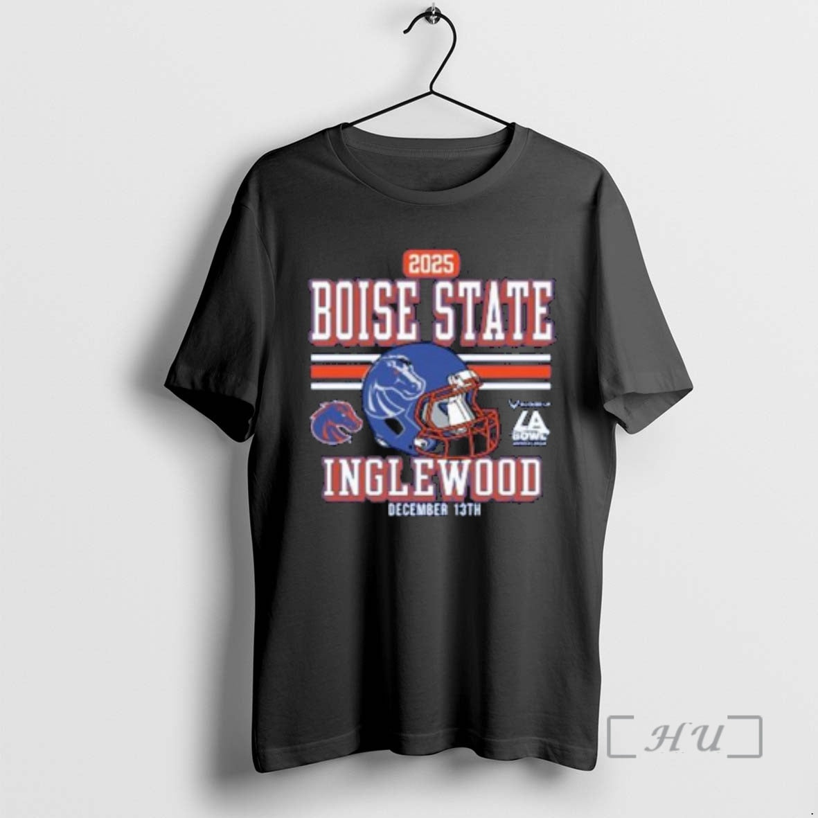 Officials Boise State Broncos 2025 La Bowl Inglewood Dec 13th Circle Black Premium T Shirts