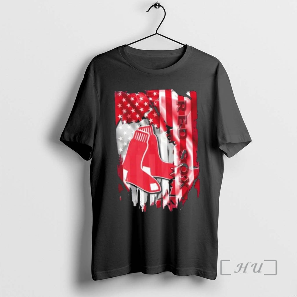 Officials Boston Red Sox Baseball X American Flag