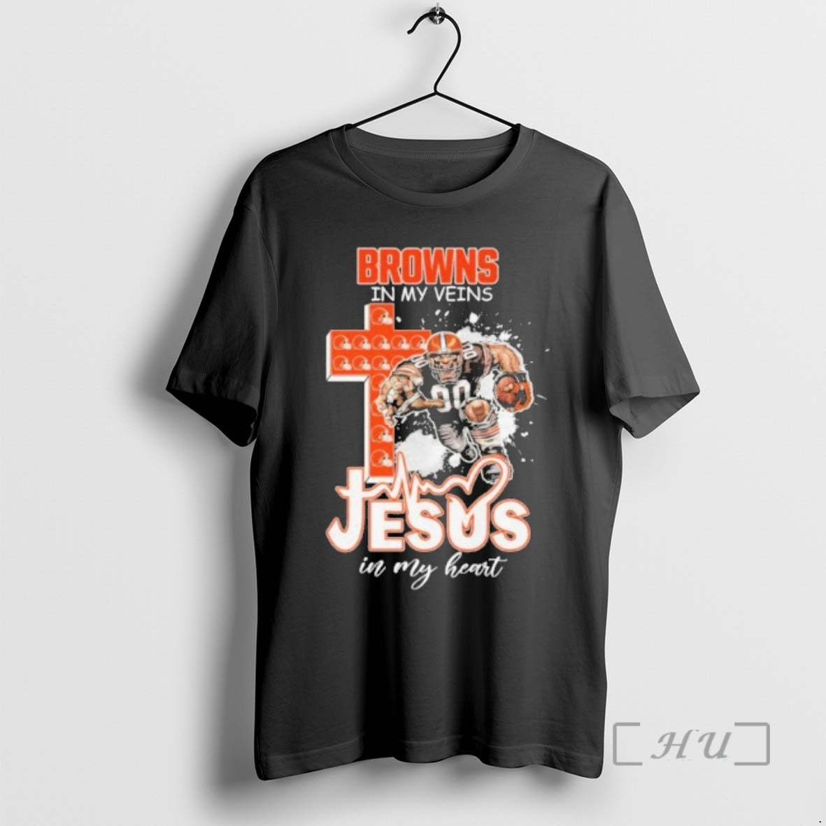 Officials Browns In My Veins Jesus Mascot In My Heart Mascots Premium T Shirts Sweater